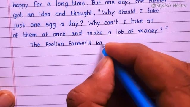 Story: The Golden Egg | Beautiful English Handwriting with moral | English Stories for Kids смотреть онлайн