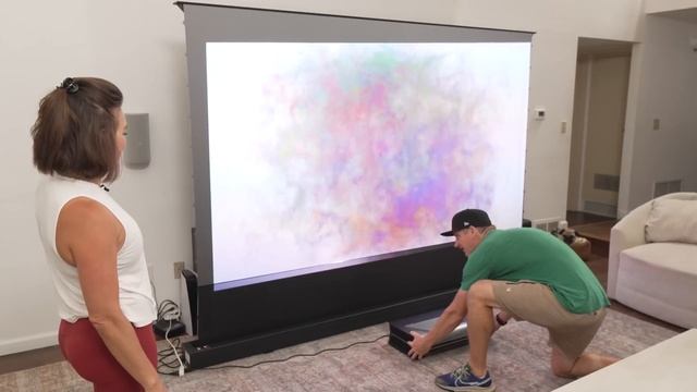 120" AWOL Floor Rising Screen w/LTV-3500 Pro 3D Laser TV смотреть онлайн
