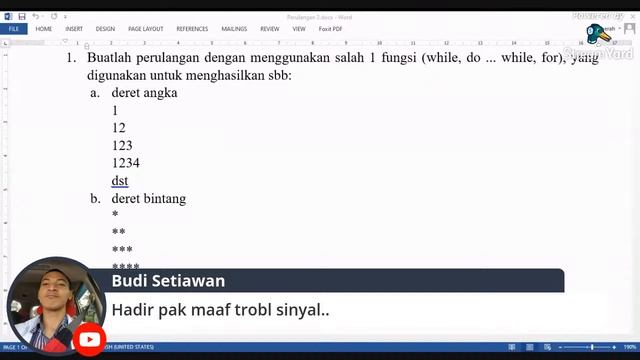 Perulangan Part 2 Pada Java - Kuliah Online STEKOM Kendal Kelas 2018 Malam смотреть онлайн