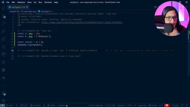 TypeScript - Zero to Hero | Demo - Tipo Any #22 смотреть онлайн