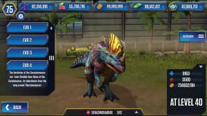 Церазинозавр - Мир Юрского Периода: Игра (Jurassic World: The Game)