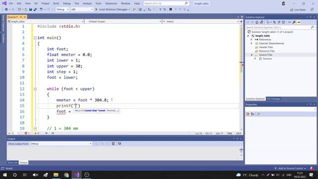 Lesson 1.1 - Writing Foot to mm converter. Debugging While loop смотреть онлайн