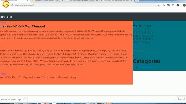 how to integrate bootstrap nav menu in wordpress | Solve: bootstrap not working in wordpress смотреть онлайн