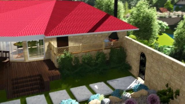 Ландшафтный дизайн.Банный комплекс с бассейном. Кингисепп. Падога. смотреть онлайн