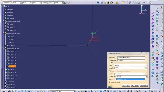 Catia using 2D sketch file to build 3D model.#3 смотреть онлайн