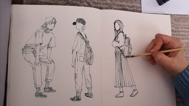 ?sketching people w. a chopstick // part 2 смотреть онлайн