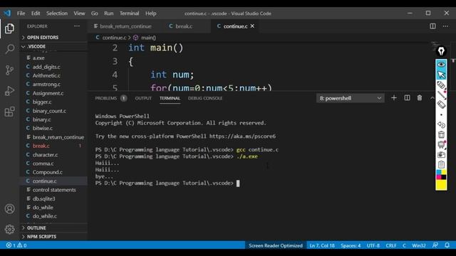 #22 Break Continue and Return statements in C : C tutorial in Hindi. смотреть онлайн