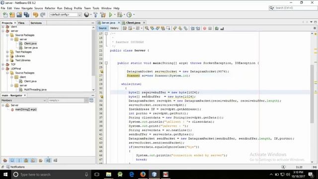 Client-Server Chatting Using UDP Protocol in JAVA смотреть онлайн