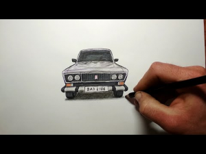 Как нарисовать машину ВАЗ 2106