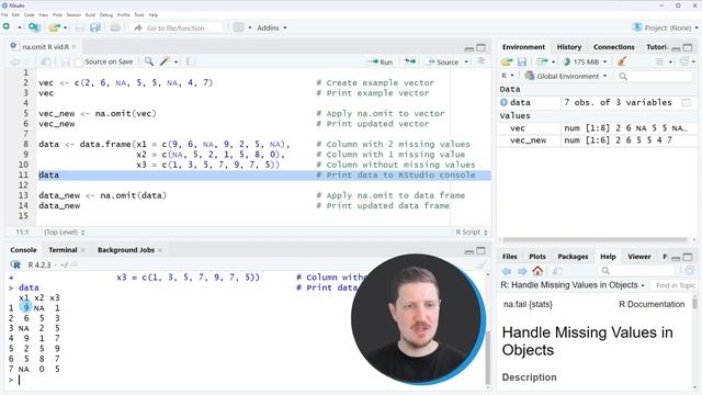 na.omit Function in R (Example) | Listwise Deletion | Data Frame & Vector | Remove Incomplete Cases смотреть онлайн