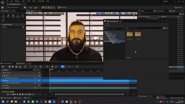 Library Pose (Face) in MetaHuman Unreal Engine 5 (RUS) - анимация лица метахьюмана из библиотеки смотреть онлайн