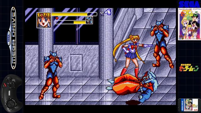 Pretty Soldier Sailor Moon - Hard difficulty playthrough - Sega Mega Drive gameplay смотреть онлайн