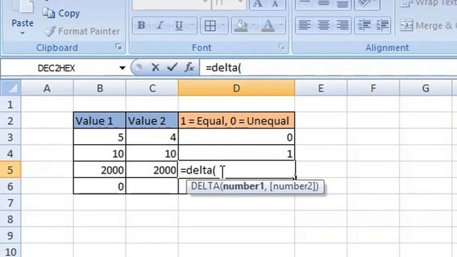 How to Compare Two Values using the DELTA Function in Excel смотреть онлайн