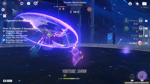 Spiral Abyss 3.7 - C0 Cyno Aggravate & C0 Alhaitham Spread | Floor 12 9 Stars | Genshin Impact