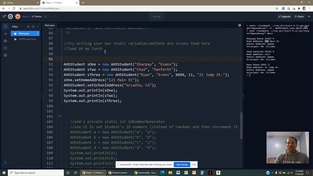 5.7 Static variables and methods смотреть онлайн