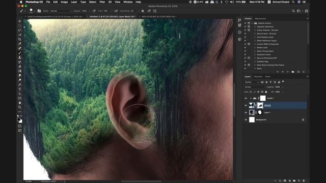 تأثير ال Double Exposure  بالفوتوشوب ! смотреть онлайн