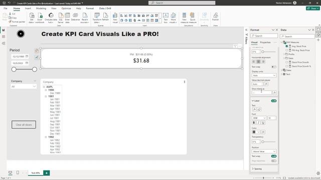 Become a Power BI Pro: Create Stunning KPI Card Visuals смотреть онлайн