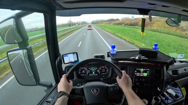 POV Truck Driving 🇳🇱 Scania R500 Netherlands Lovely Clients And Beautiful Country ASMR 4k New Gopro