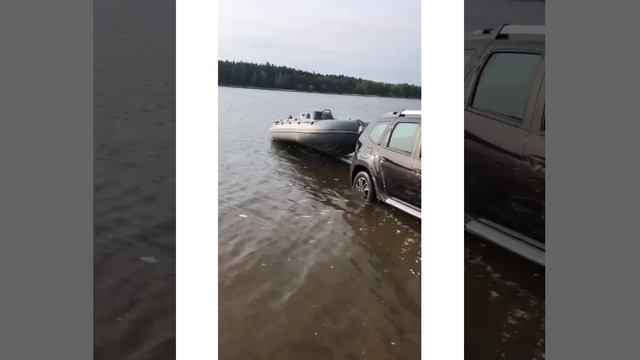 Гидра 450, спуск на воду с прицепа. смотреть онлайн