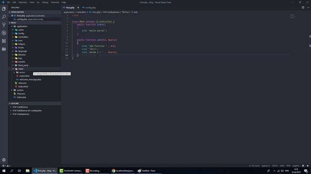 สอน Codeigniter พื้นฐานพาทำ Workshop ตอนที่ 3 (Controller&View) смотреть онлайн