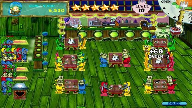 SpongeBob SquarePants Diner Dash Walkthrough - Level #30 - Dutchman's Inn X смотреть онлайн