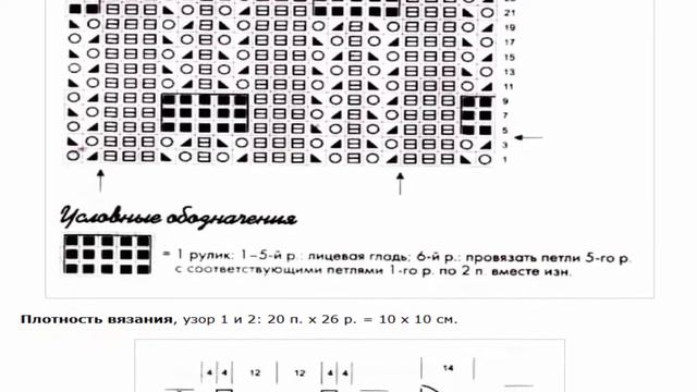 Двухцветный пуловер имитацией запаха узором с руликами спицами схема с описанием смотреть онлайн