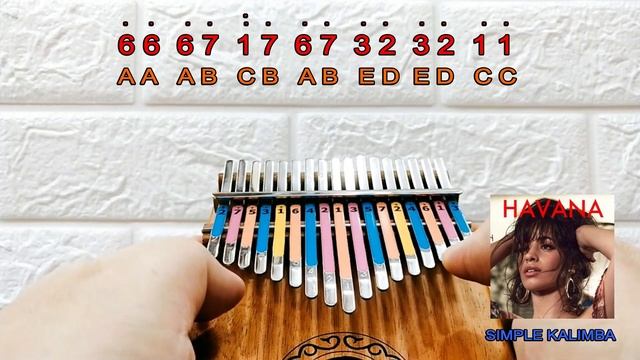 HAVANA By Camila Cabello •Kalimba with Easy Tab• смотреть онлайн