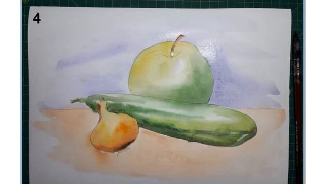 Урок ИЗО. Натюрморт из фруктов и овощей смотреть онлайн