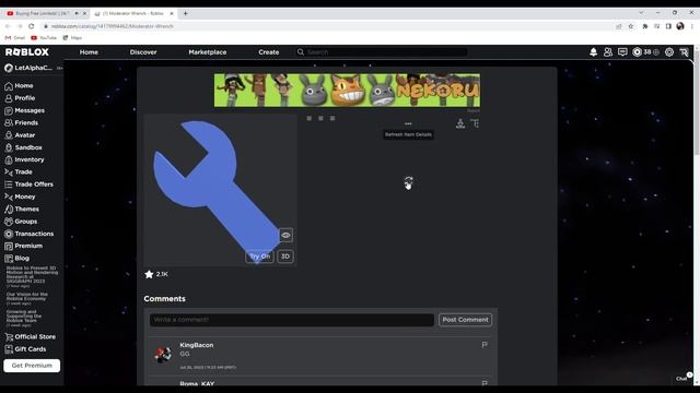 Failed Sniping Moderator Wrench (Roblox FREE UGC Limited)! смотреть онлайн