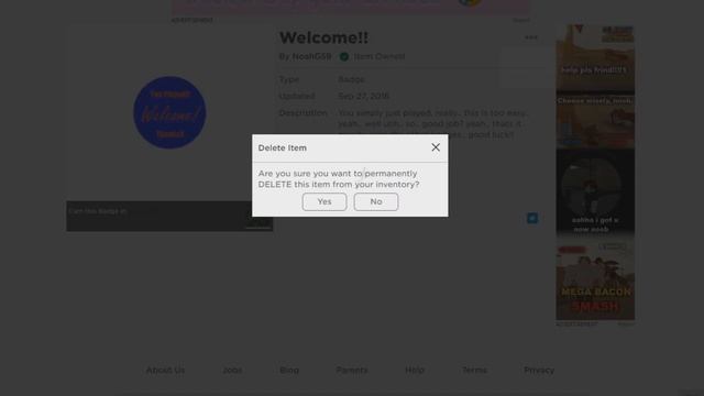 So I deleted 3000 badges from my inventory (Roblox) смотреть онлайн