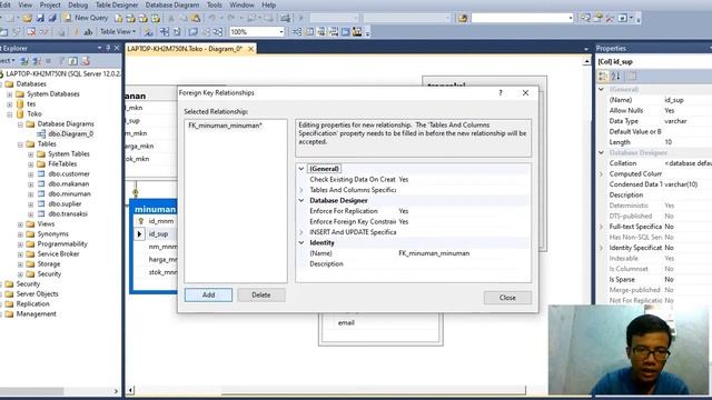 Cara Membuat Primary Key dan Foreign Key Untuk Relasi Antar Table pada Microsoft SQL Server 2014 смотреть онлайн