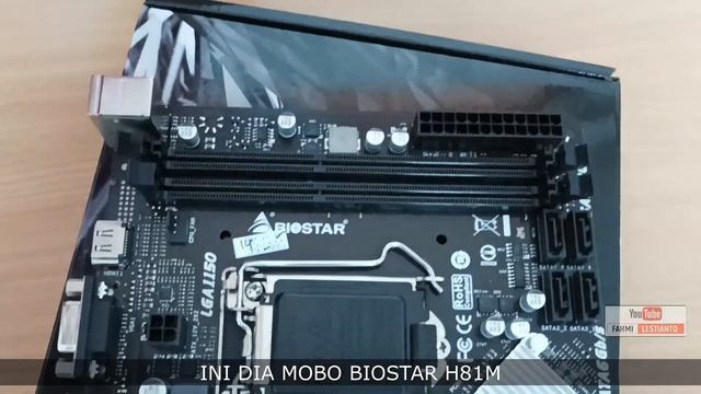MOBO BIOSTAR H81M DDR3 + PROSESOR INTEL CORE I5 4460 GEN 4