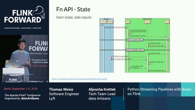 Python Streaming Pipelines with Beam on Flink - Thomas Weise & Aljoscha Krettek смотреть онлайн