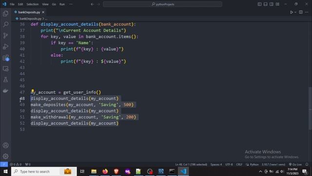 Python Project For Beginners: Bank Deposit & Withdrawal смотреть онлайн