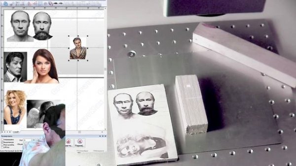 Фото гравировка волоконным лазером по дереву Гравировальный станок GravMax