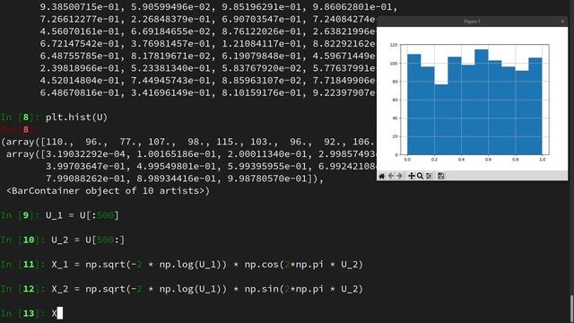 Sampling the univariate Normal by Box-Müller Transform | Example in Python смотреть онлайн