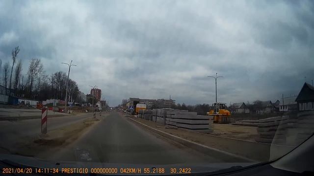 витебск.обзор строительства ул.Гагарина 20.04.2021.работа кипит. смотреть онлайн