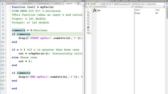 ENGR215 Recursive Functions смотреть онлайн