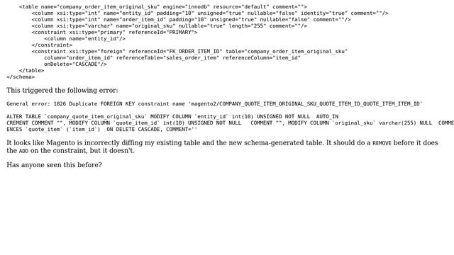 Magento: Declarative schema: Incorrect Foreign Key Diff смотреть онлайн