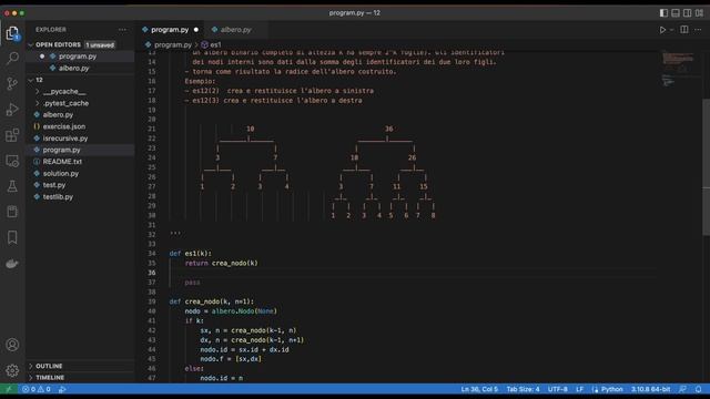 [Python] Es.12, difficoltà 3: generare un albero binario ricorsivamente смотреть онлайн