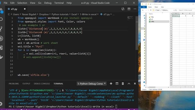Python Excel 1/5: Write and format data and cells on Excel spreadsheets using Openpyxl смотреть онлайн