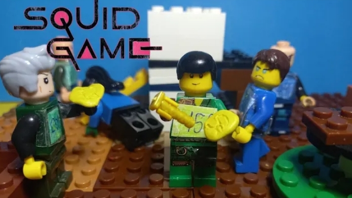 лего игра в кальмара серия 3 (сахарные соты)