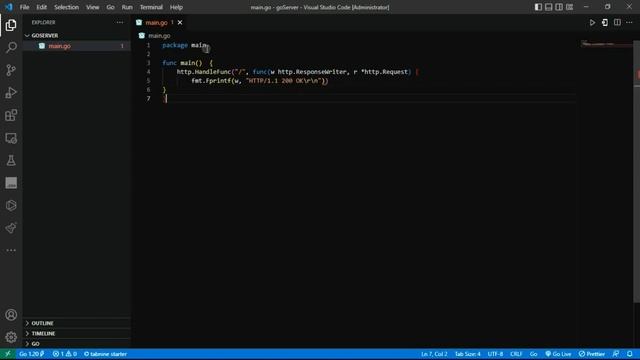 Создание сервера на языке Golang смотреть онлайн