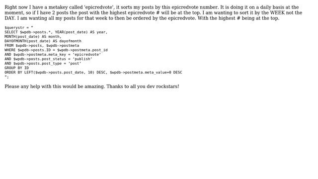 Wordpress: Sort Wordpress Posts Meta value by Week not Day (2 Solutions!!) смотреть онлайн