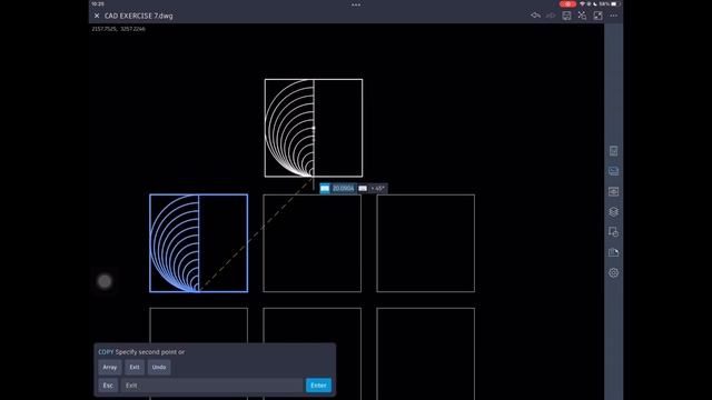 AutoCAD Mobile App: How to Use 2P, TTR, ARC, ARRAY Command | Drafting Teacher смотреть онлайн