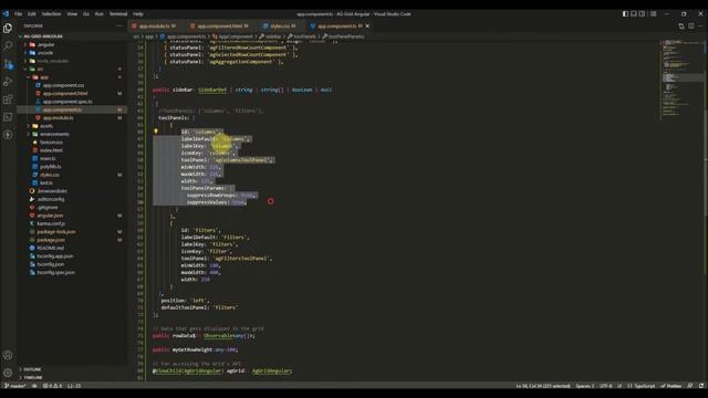 #Video-4 | Side Bar | AG Grid Options | AG-Grid Angular | #aggrid #angular #hinditutorial смотреть онлайн