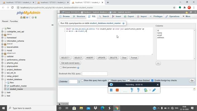 MySQL Joins Tutorial | inner join or left join or right join tutorial sql query смотреть онлайн