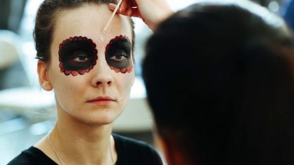 Sugar Skull Catrina Halloween Makeup Сахарный череп макияж на Хеллоуин