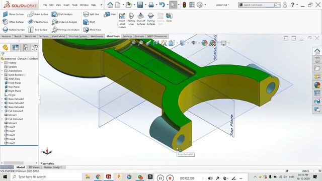 Shutt off Surfaces Mold Tools in Solidworks in hindi & English #BTech_Engineers смотреть онлайн