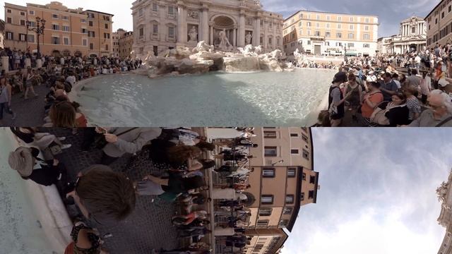 360 video: Fontana di Trevi, Rome, Italy смотреть онлайн